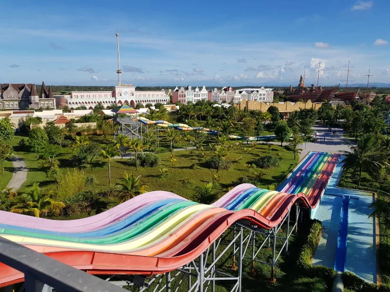 Rainbow water slide in Hoi An Vietnam