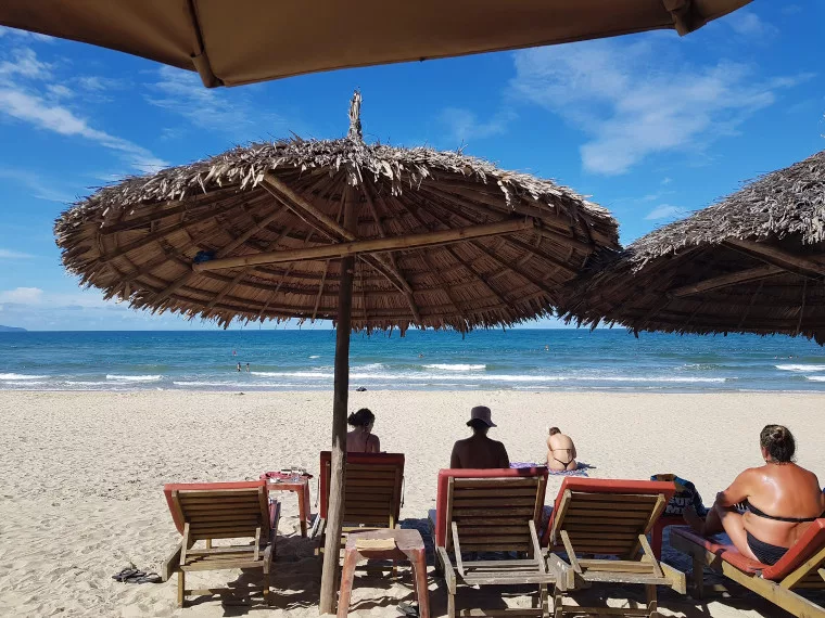 Sitting at the beach at Hoi AN Vietnam