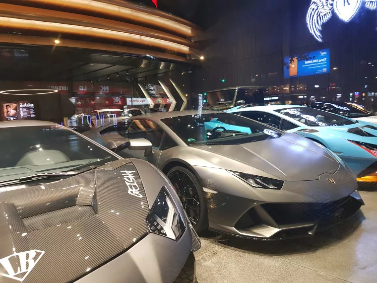 super cars at shop in ho chi minh saigon vietnam